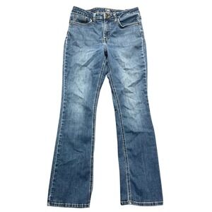 Lee Regular Fit Mid Rise Bootcut Jeans Womens 8M Blue Medium Wash Stretch Denim